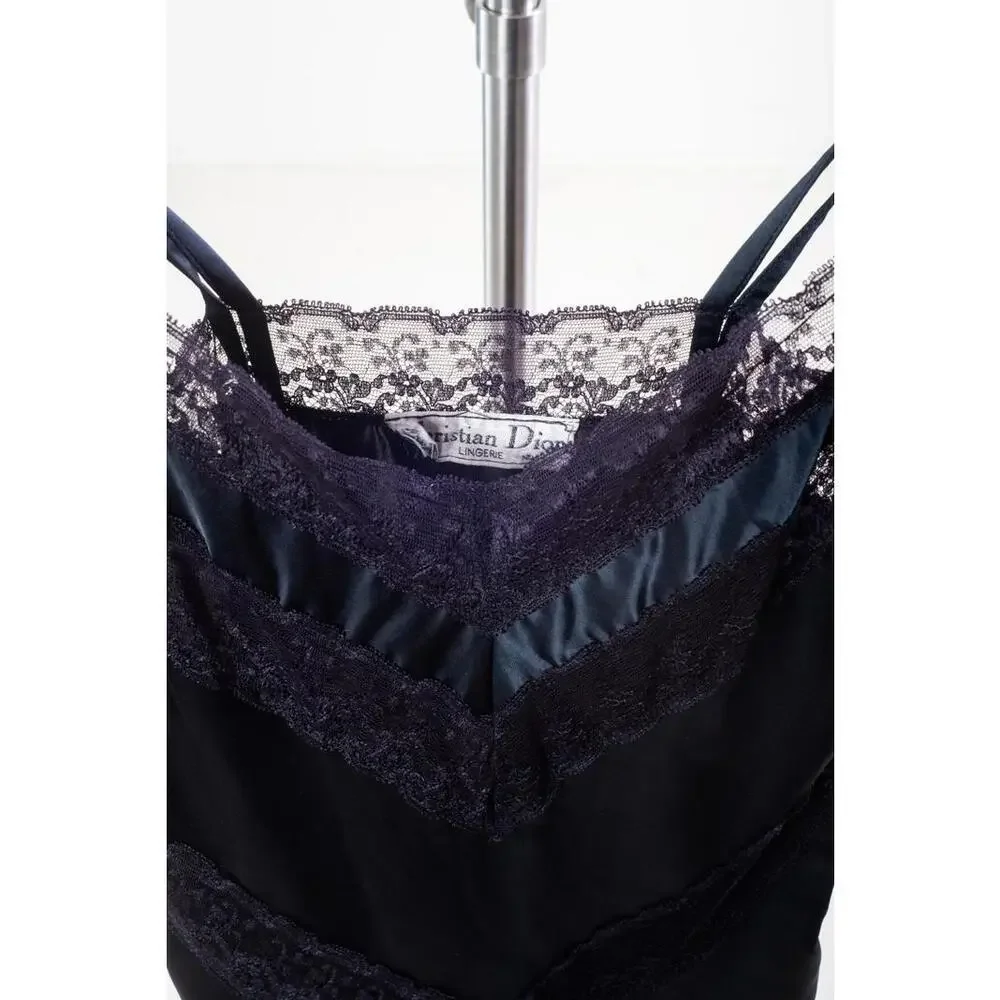 Dior Vintage Satin & Lace Slip Dress - Picture 5 of 5